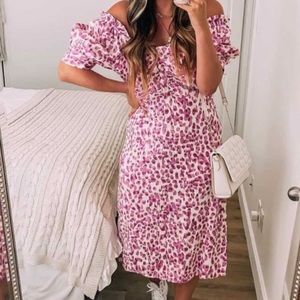 Leopard print sun dress sz L